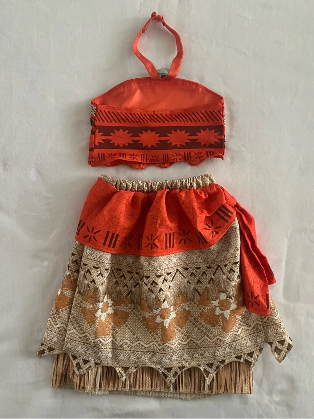 Disney Collection Moana Two-Piece Halter Top and Fringe Skirt Set Size 3